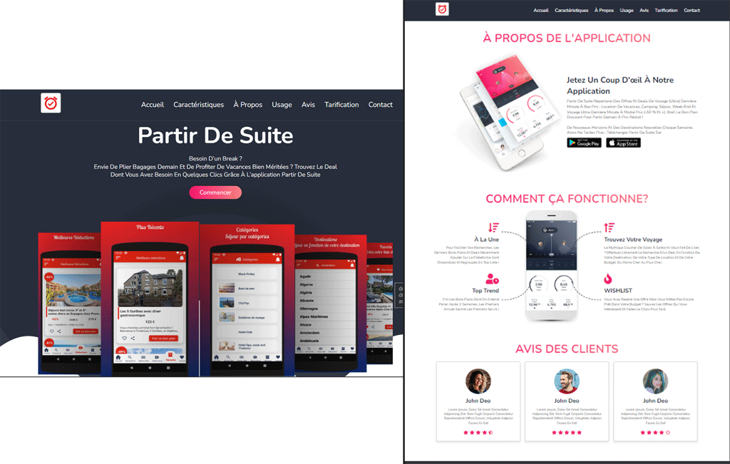 Capture du site Landie