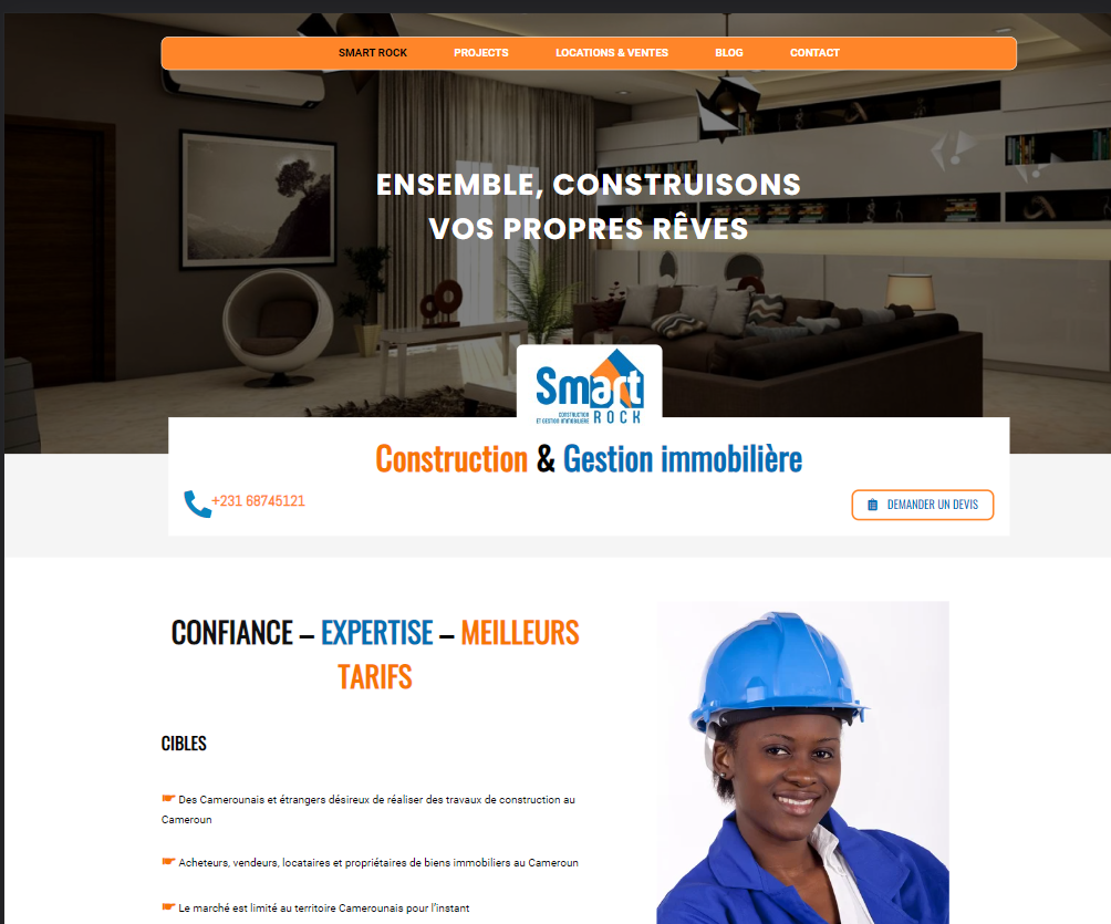 Capture du site Smart Rock